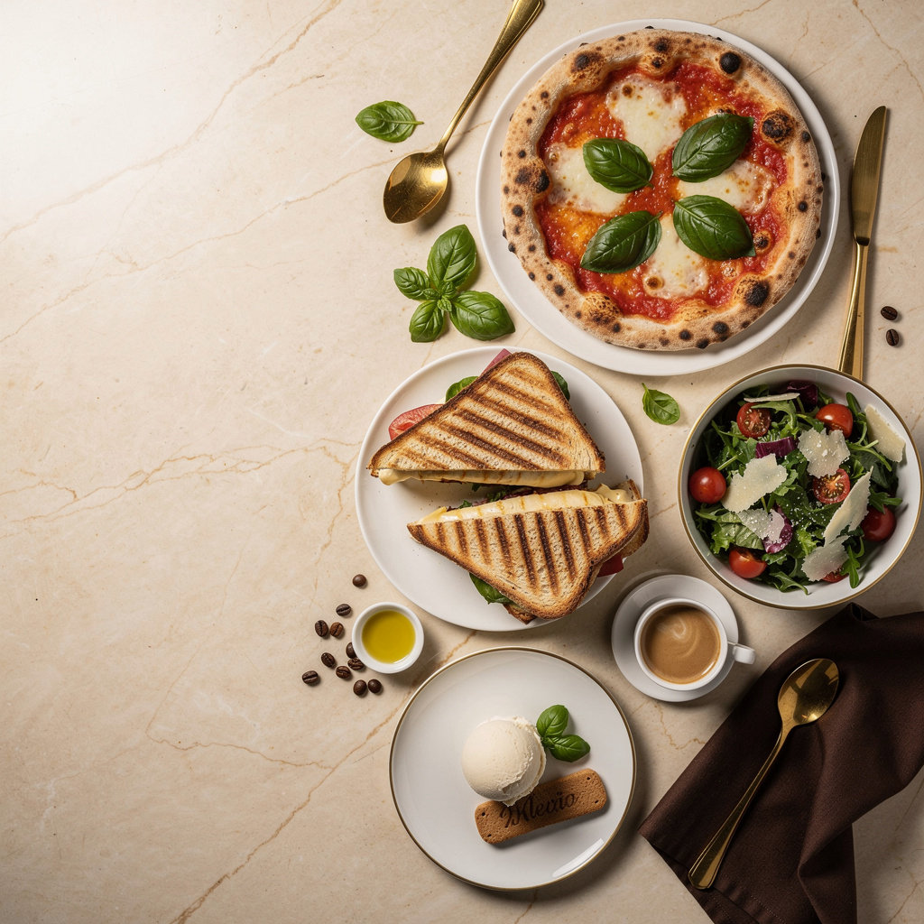 Palazzo Cafe authentic Italian menu featuring specialty cannolis, personal pizzas, and gourmet paninis in downtown Springfield